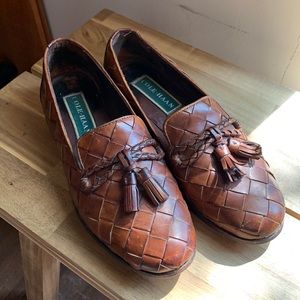 COLE HAAN - Broad-weave Tasseled lLoafers